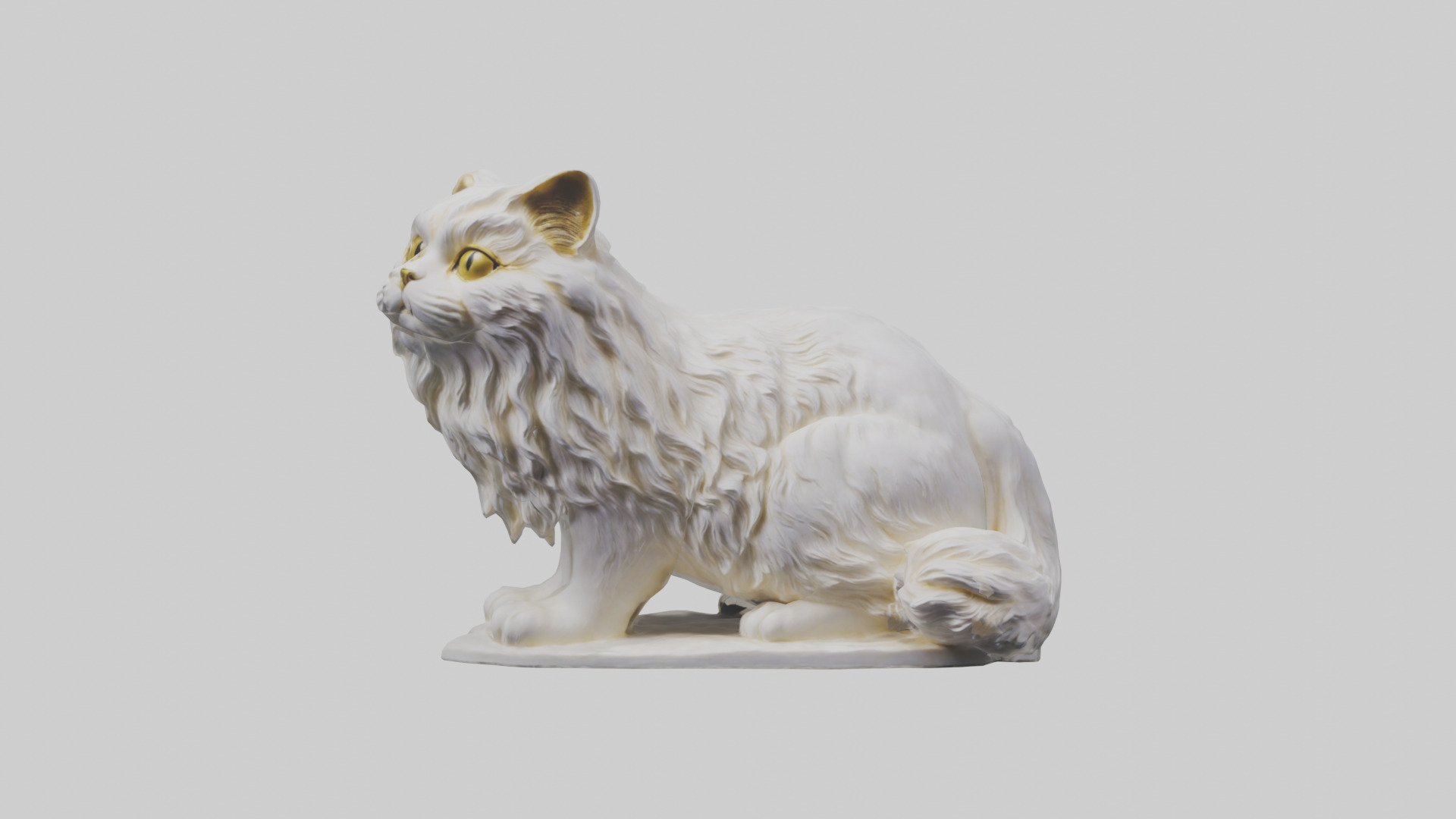 Persian Cat statue model Low-poly 3D model_9