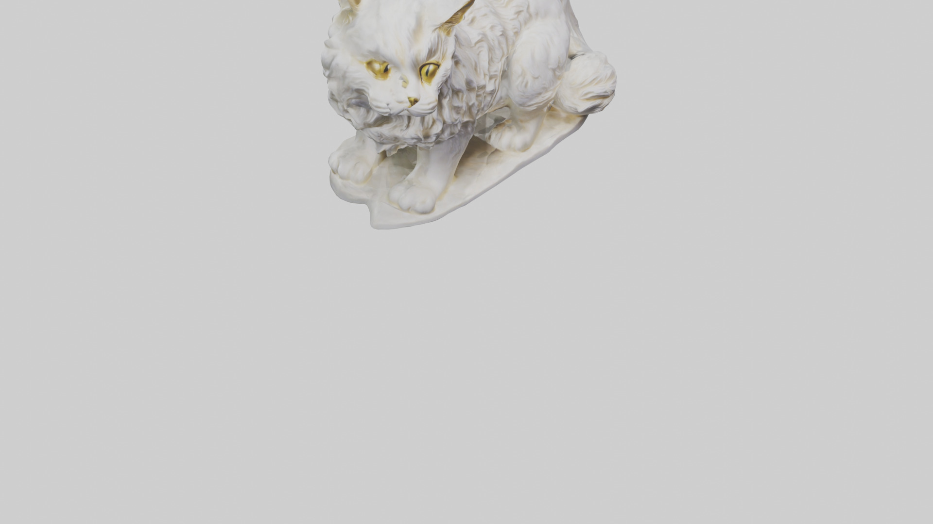 Persian Cat statue model Low-poly 3D model_6