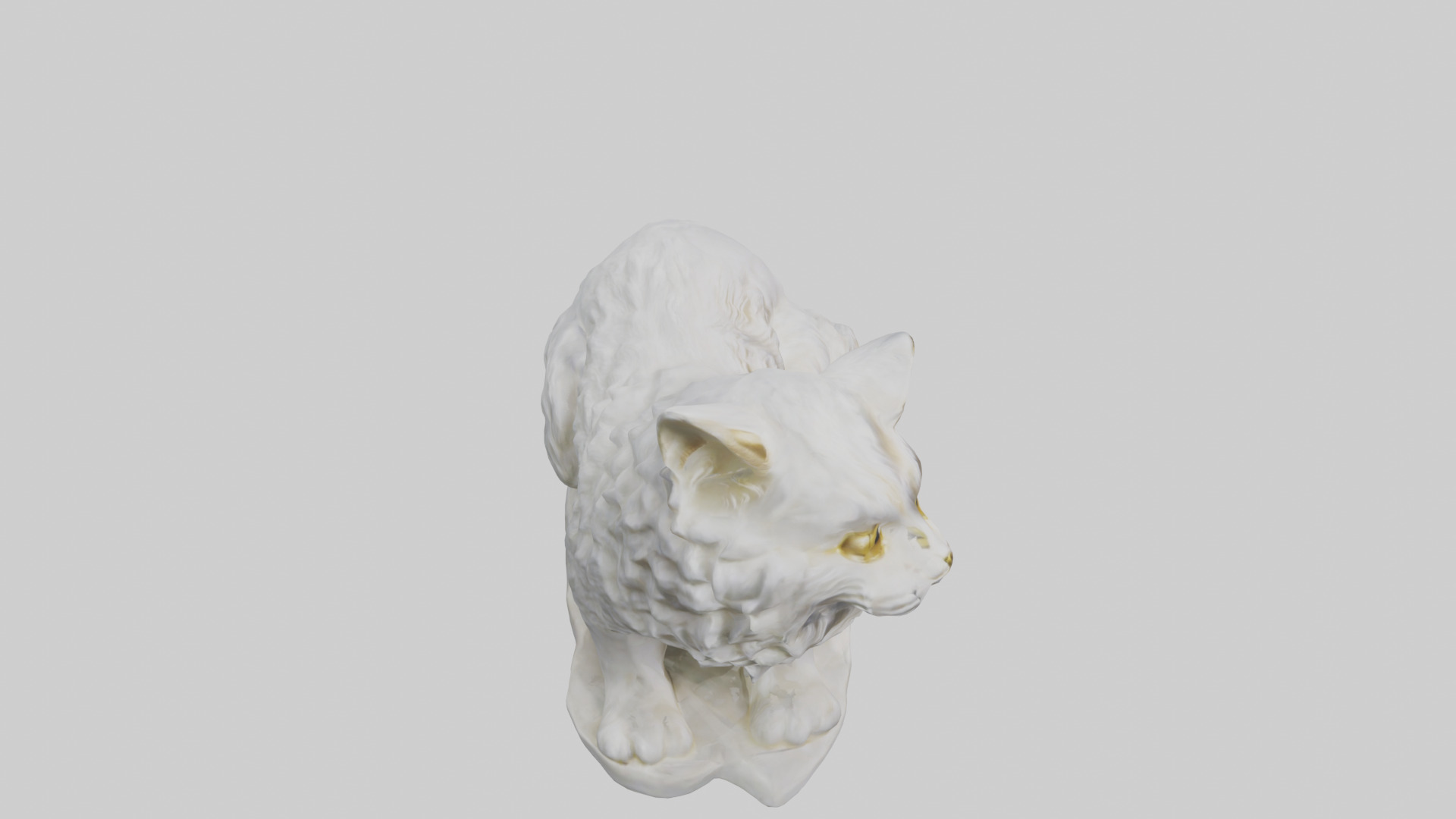 Persian Cat statue model Low-poly 3D model_18