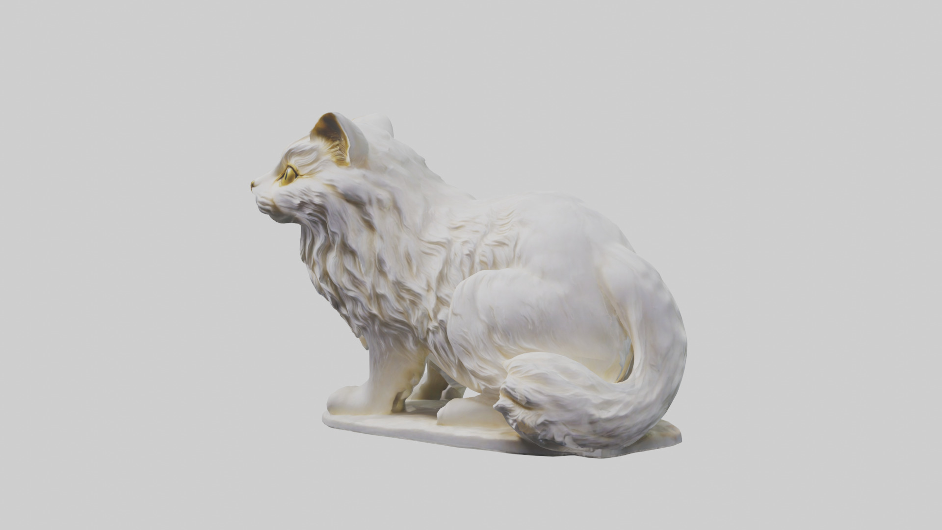 Persian Cat statue model Low-poly 3D model_10