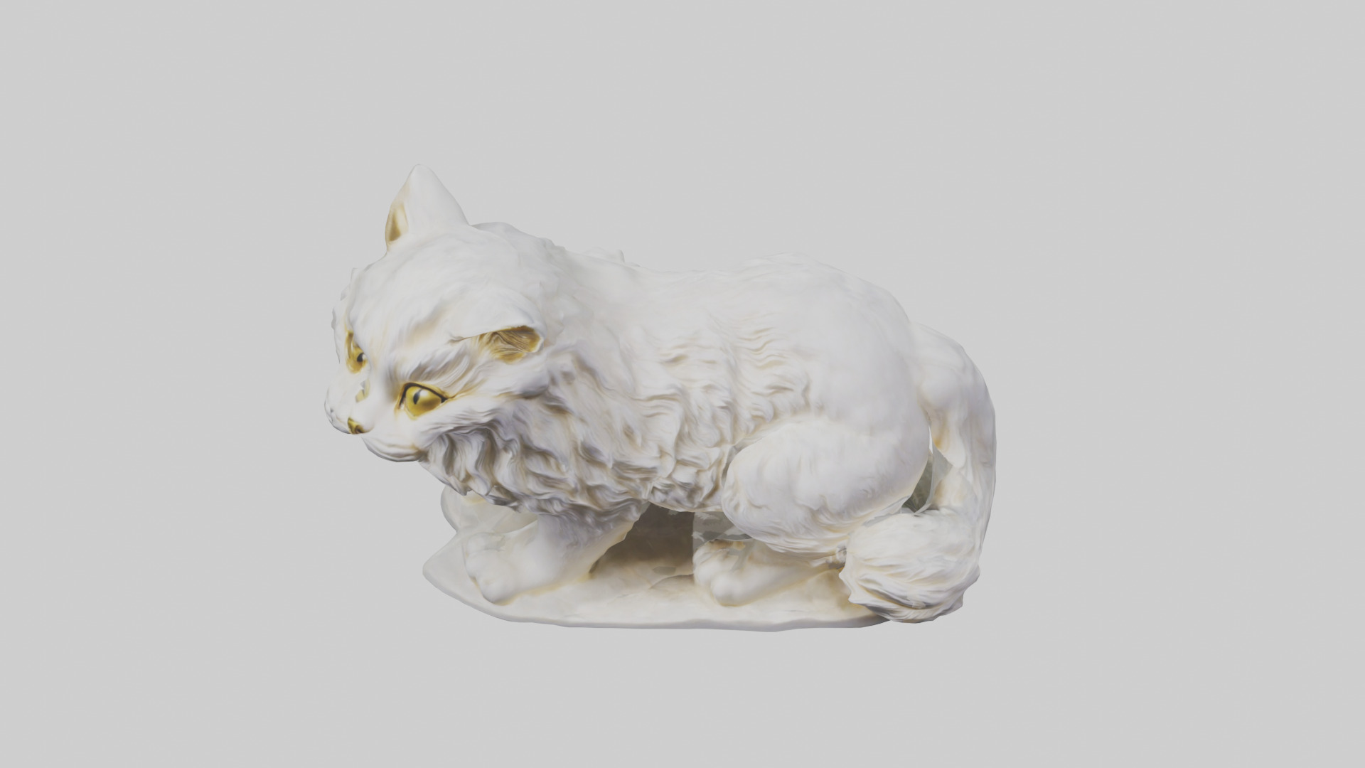 Persian Cat statue model Low-poly 3D model_16