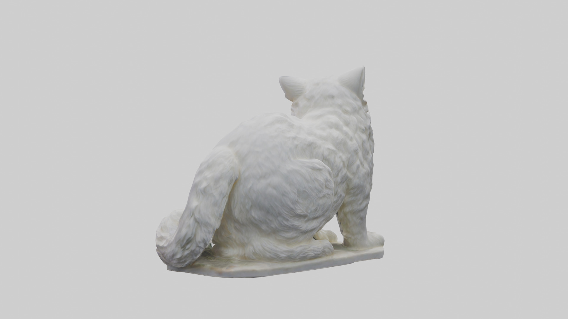 Persian Cat statue model Low-poly 3D model_1