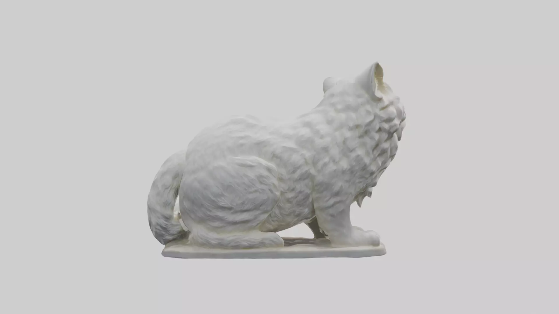 Persian Cat statue model Low-poly 3D model_0