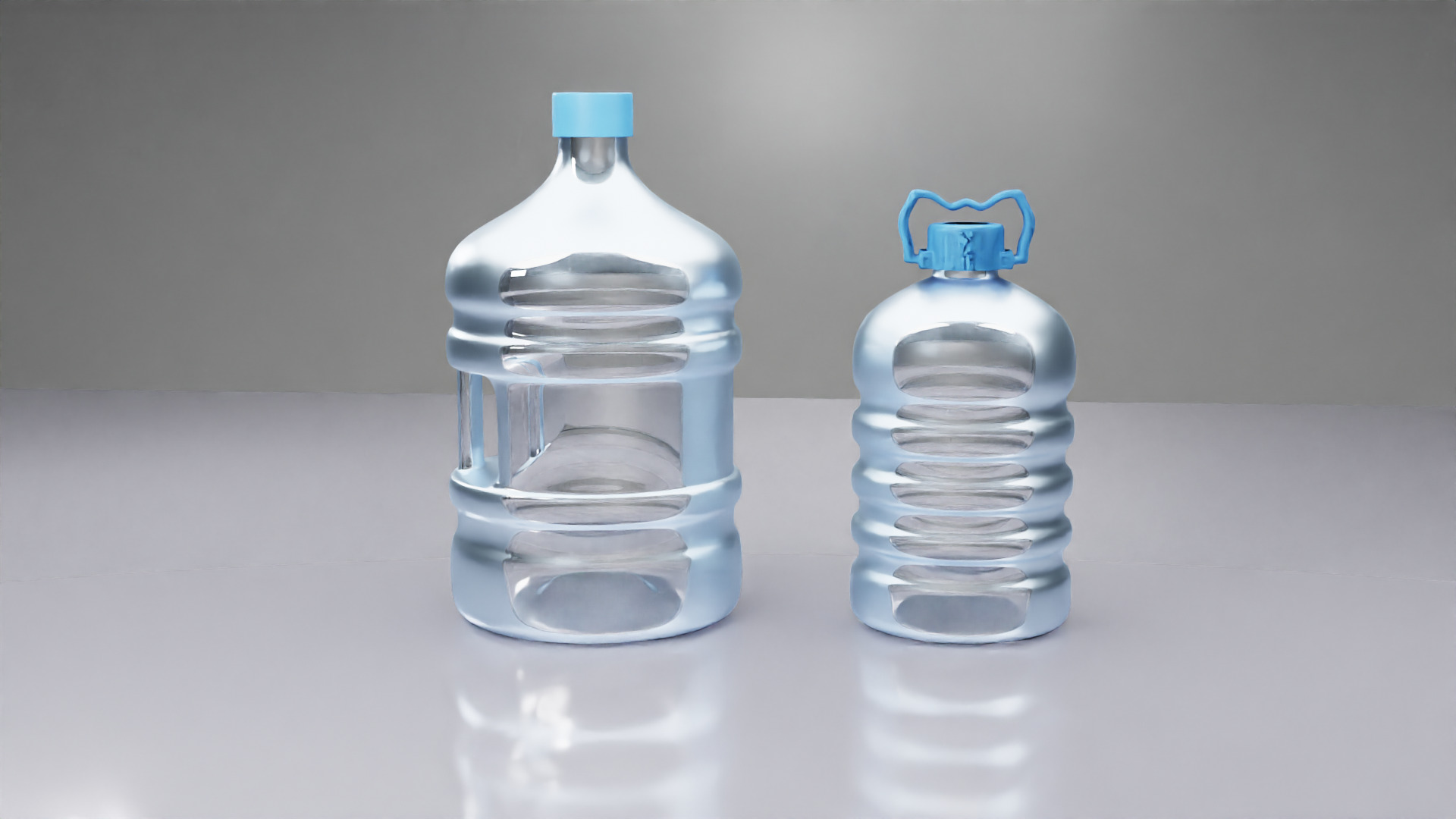 Dispenser Water Bottle with Cap and Handle 3D model_2