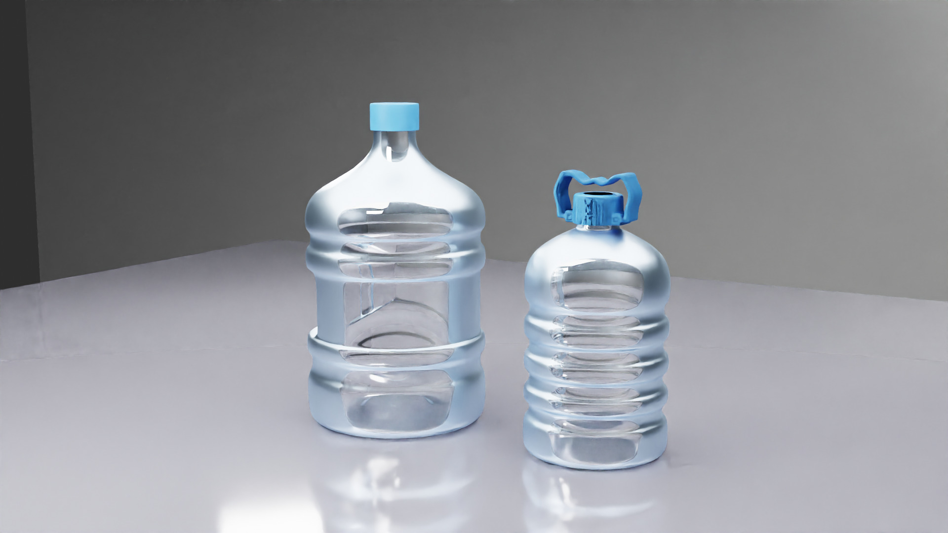Dispenser Water Bottle with Cap and Handle 3D model_4