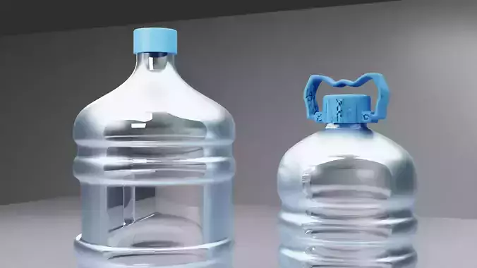 Dispenser Water Bottle with Cap and Handle 