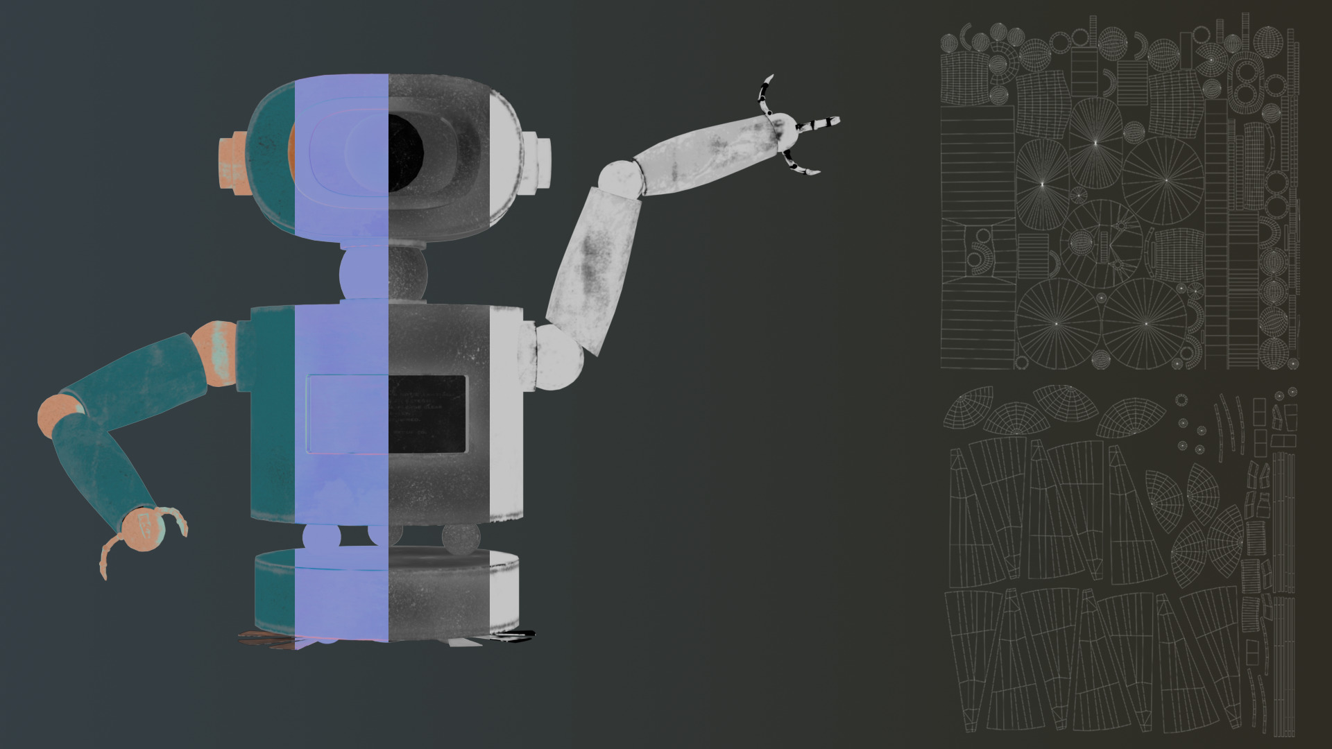 Magnetic Robot-Cleaner - Game-Ready 3D Model Low-poly 3D model_6