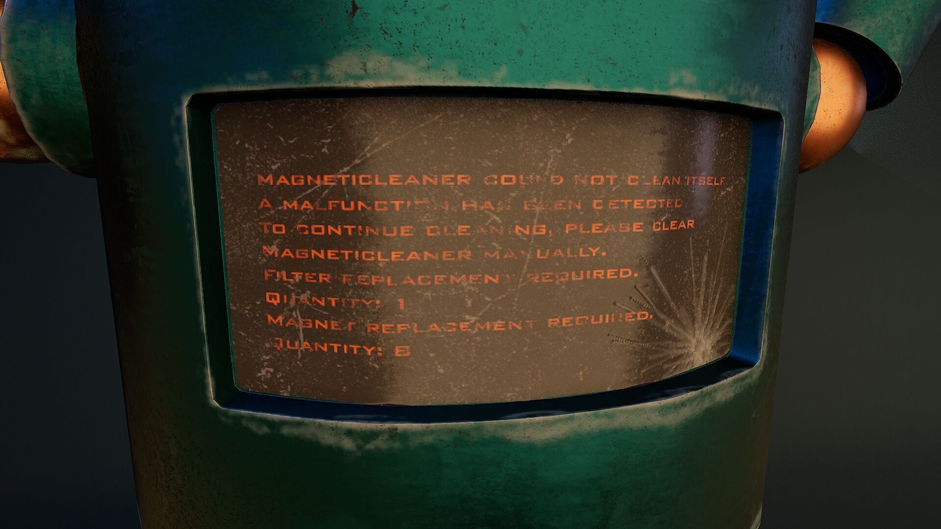 Magnetic Robot-Cleaner - Game-Ready 3D Model Low-poly 3D model_4