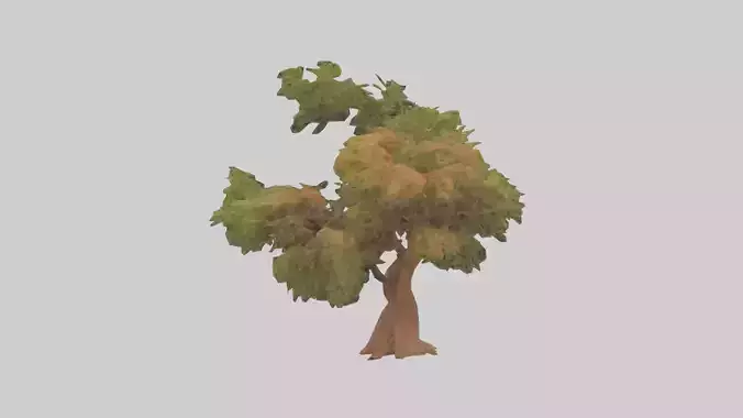 Peruvian Pepper tree model Low-poly 3D model