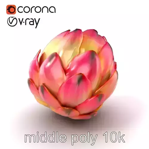 Artichoke Protea Flower Realistic Sculpture model pack Low-poly 3D model