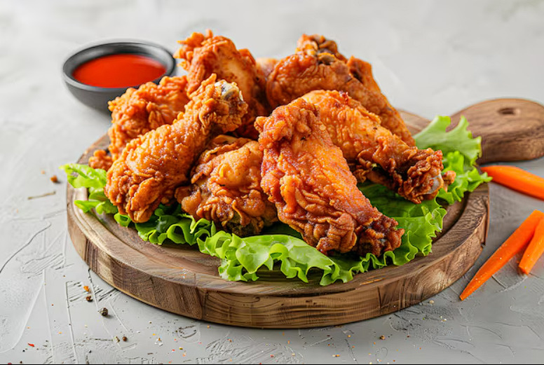 Realistic Fried Chicken Meal 3D model_0