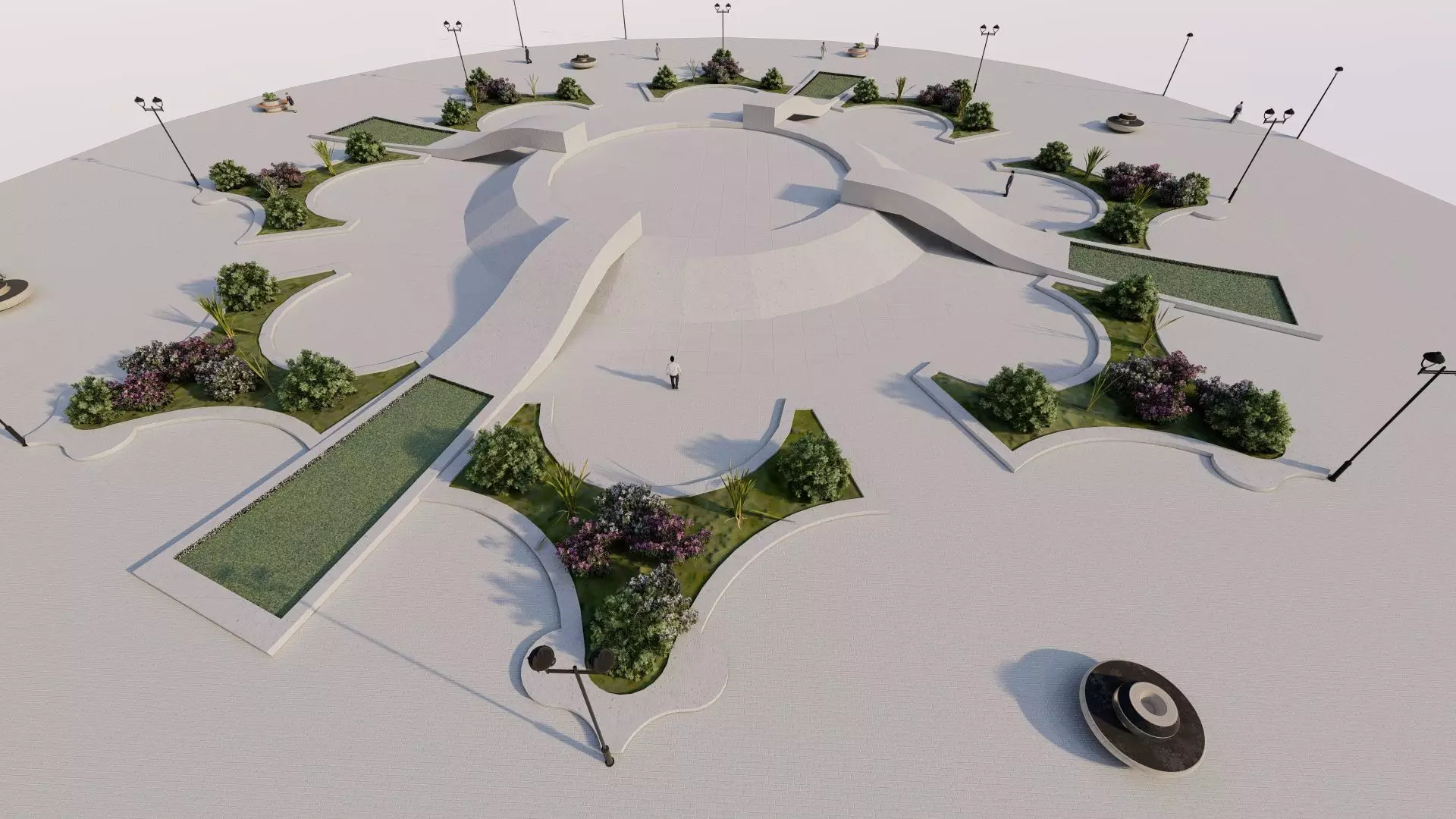 park-public park-Private Park Landscape 3D model