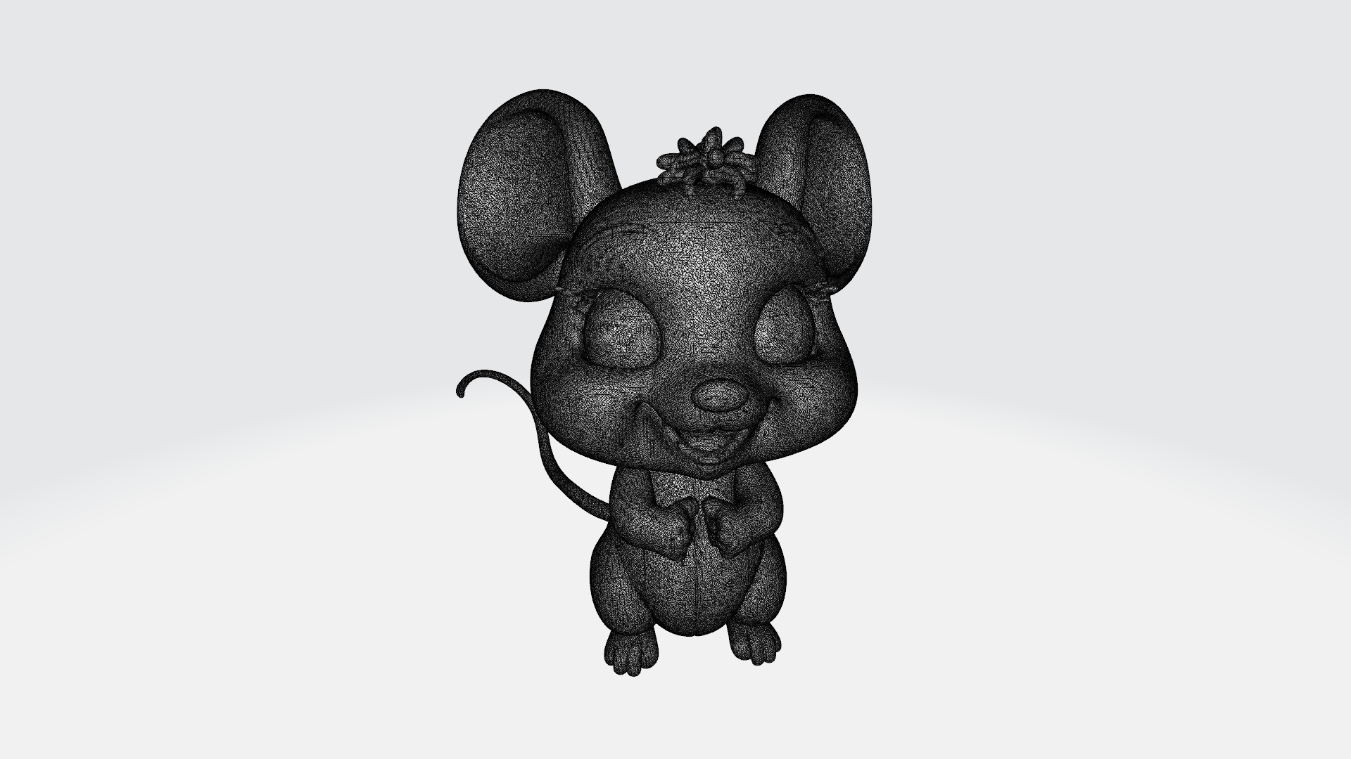 Cute Cartoon Mouse High Poly 3D model_9