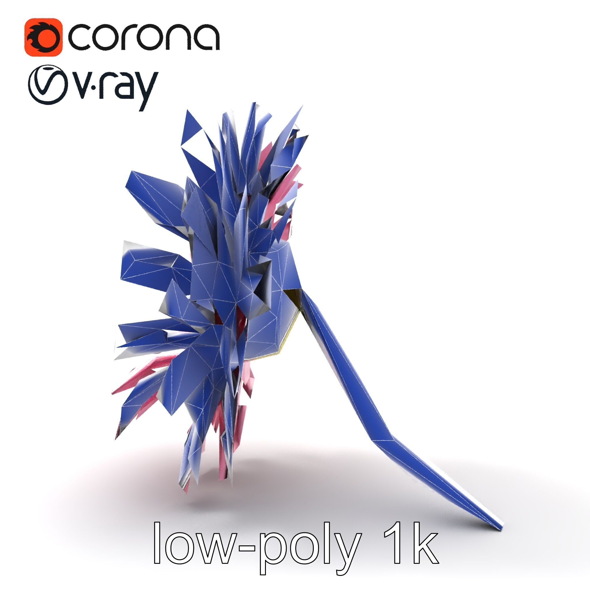 Leucanthemum Pink Blossom Render model pack Low-poly 3D model_24