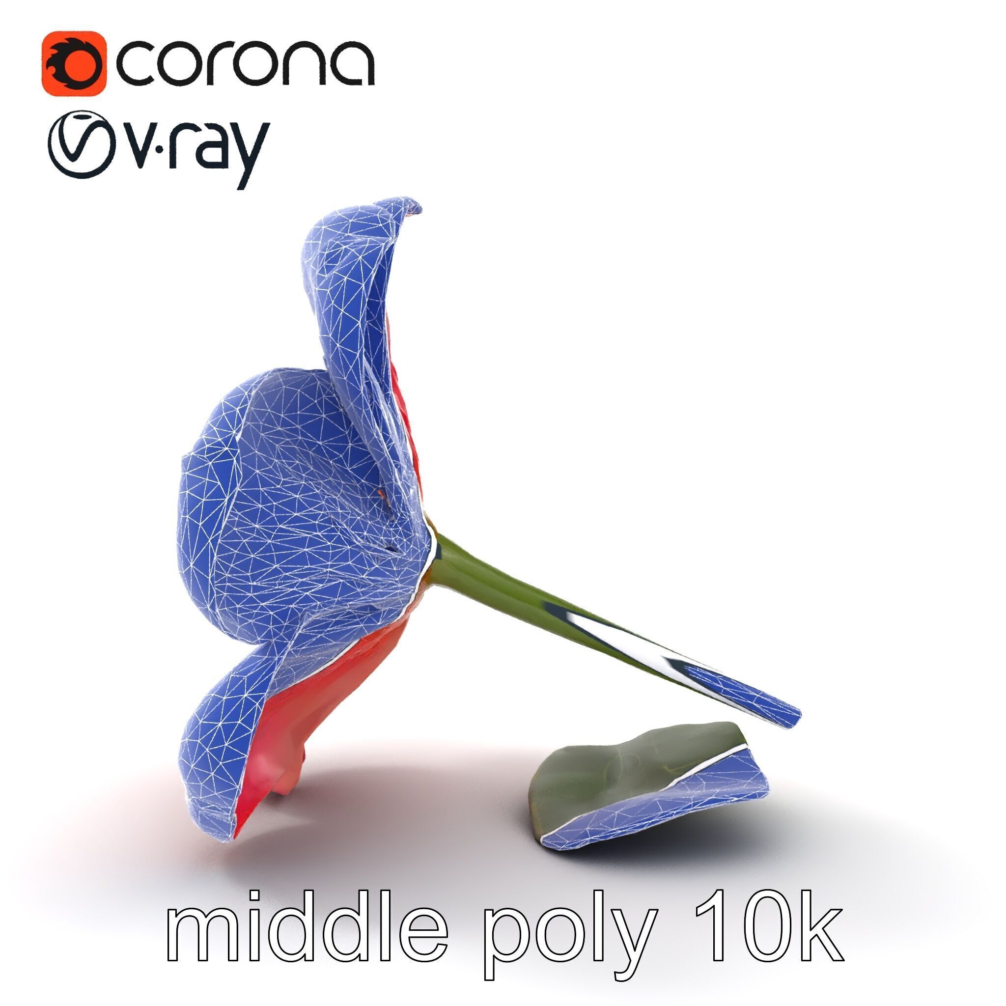 Delicate Pink Blossom Flower model pack Low-poly 3D model_27