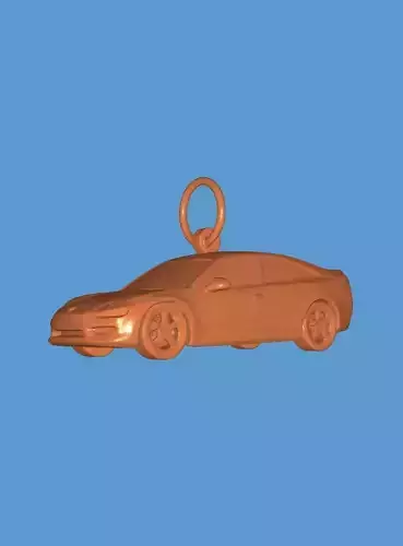 Flat Keychain 3D Model  Minimalist Keyring