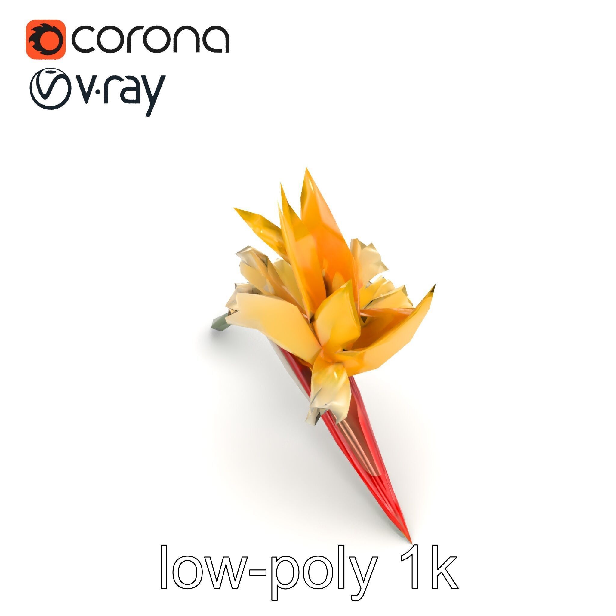 Double Strelitzia Flower Intricate Texture model pack Low-poly 3D model_26