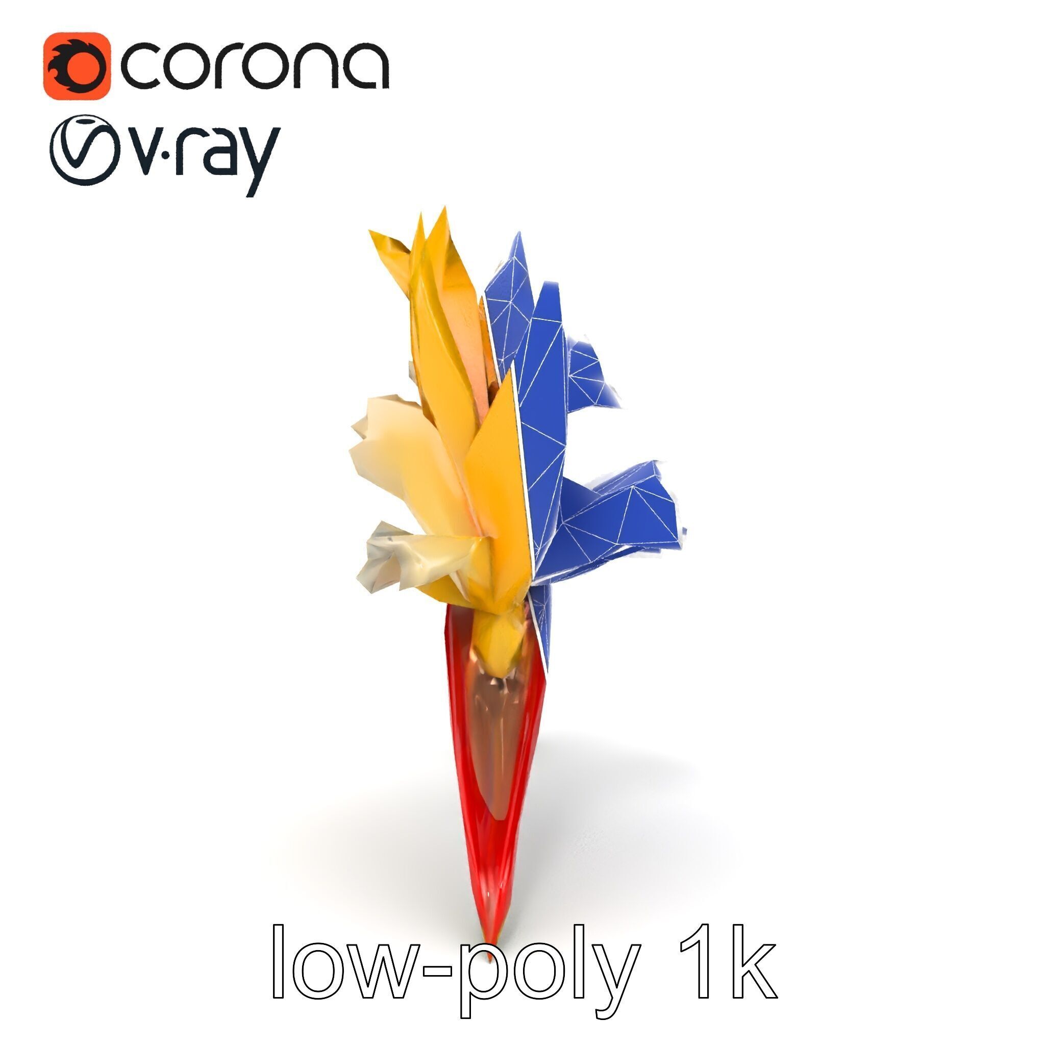 Double Strelitzia Flower Intricate Texture model pack Low-poly 3D model_28