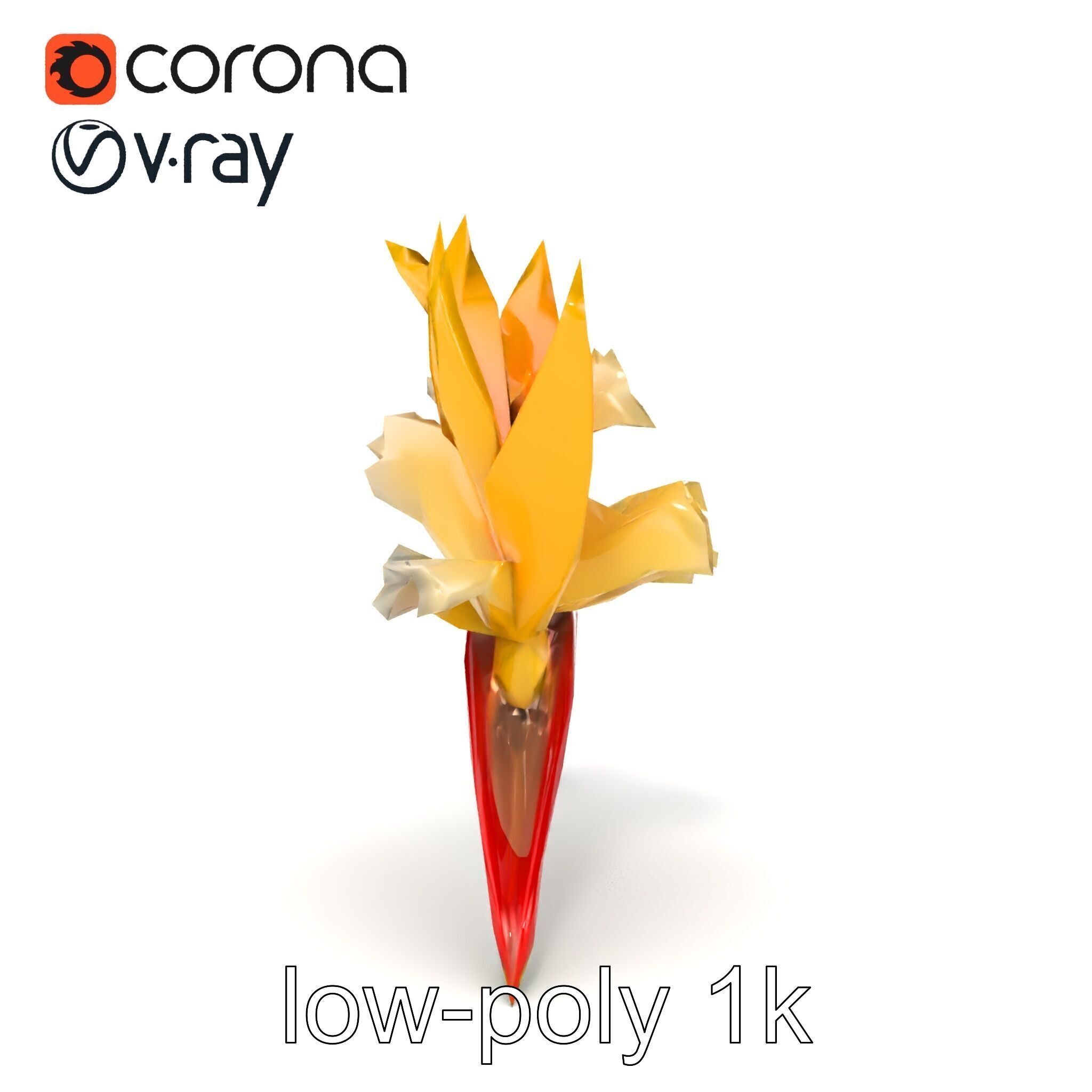 Double Strelitzia Flower Intricate Texture model pack Low-poly 3D model_13