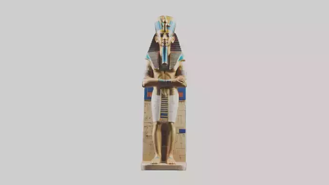 Pharaoh statue model Low-poly 3D model