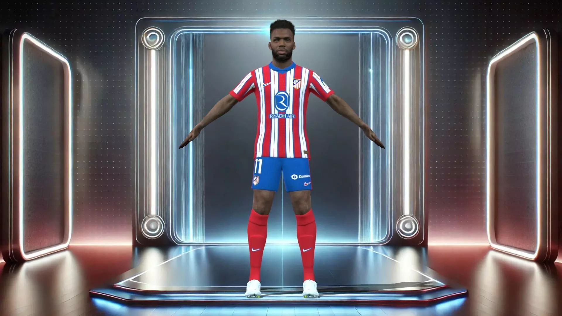 3D Rigged Thomas Lemar Atletico Madrid 2025 Low-poly 3D model