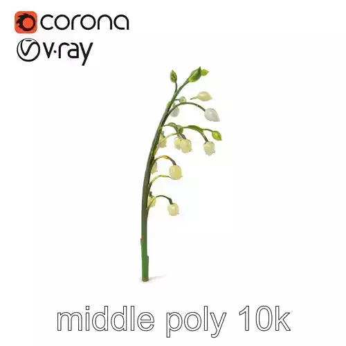 Lily of the Valley Floral Scene model pack