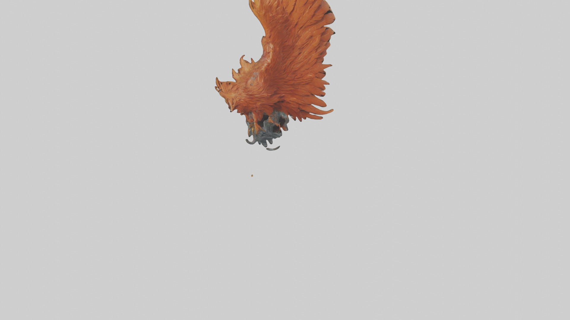 Phoenix Feather model Low-poly 3D model_6