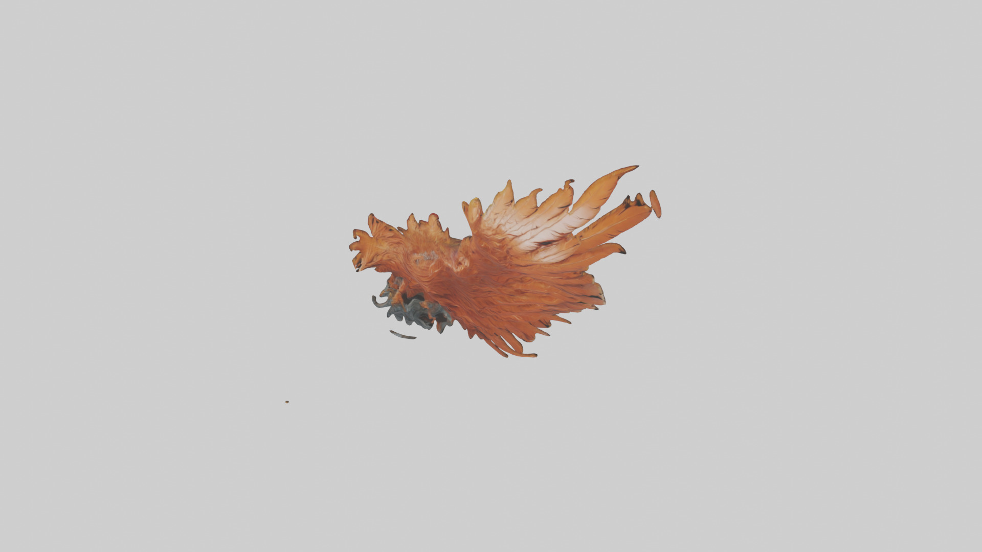 Phoenix Feather model Low-poly 3D model_14