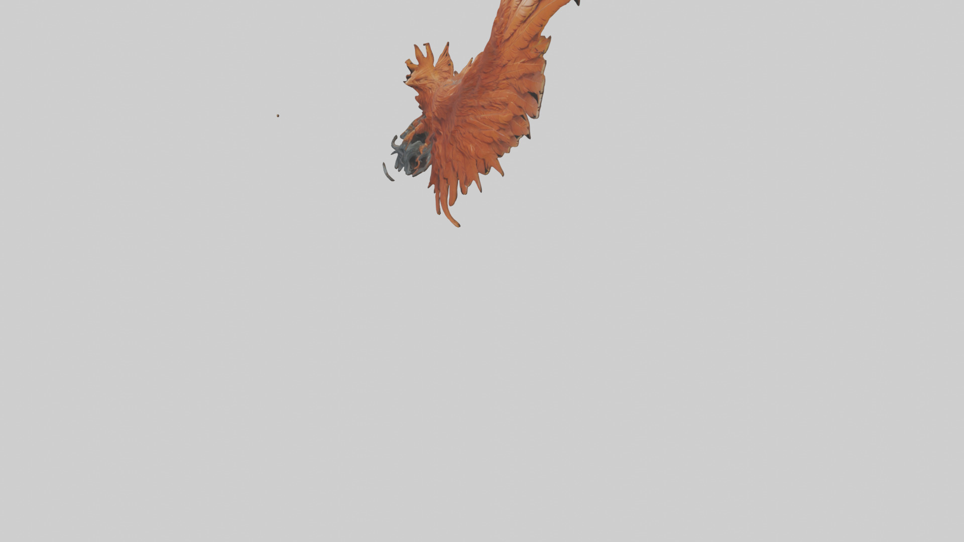 Phoenix Feather model Low-poly 3D model_5