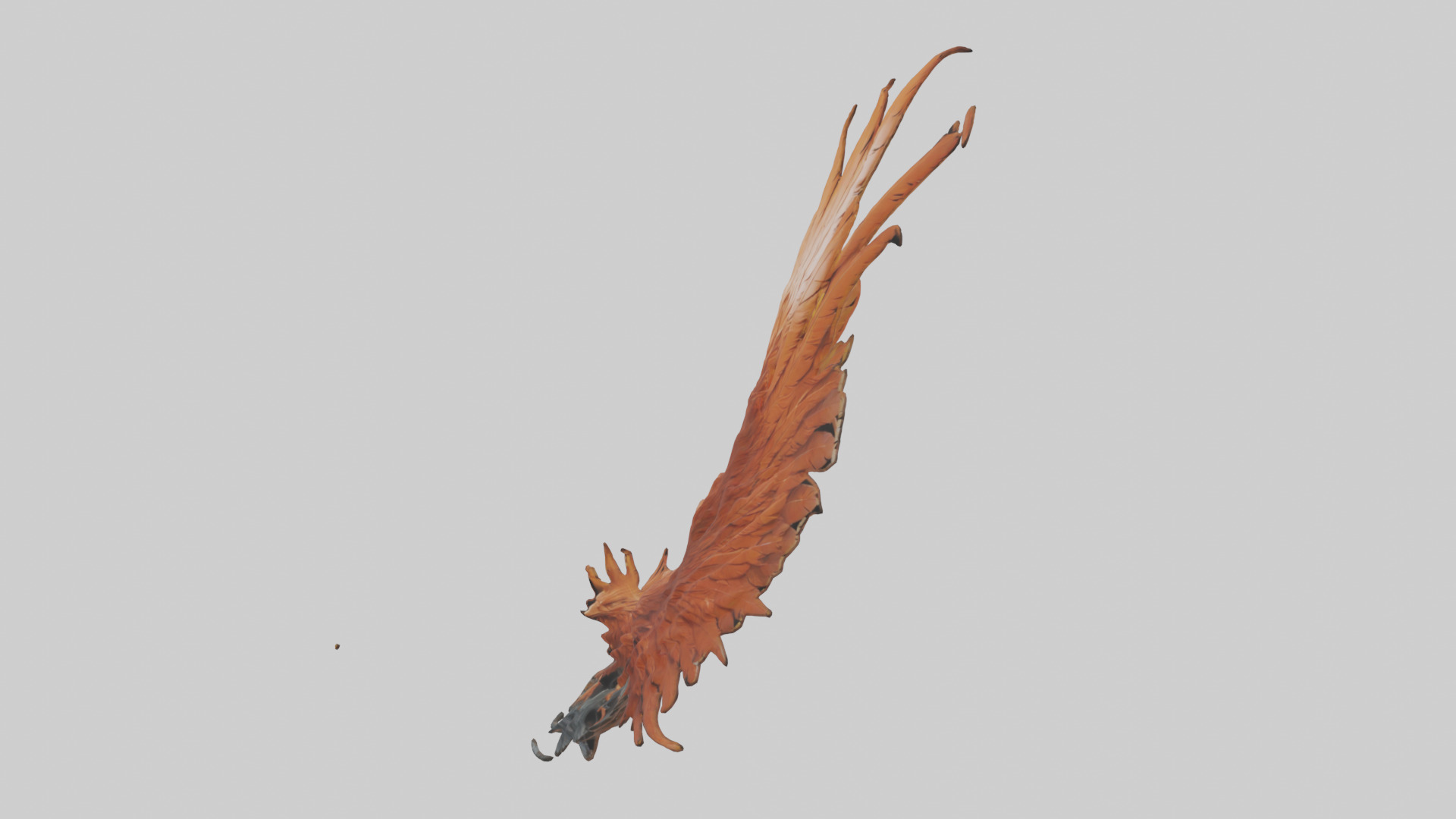 Phoenix Feather model Low-poly 3D model_10