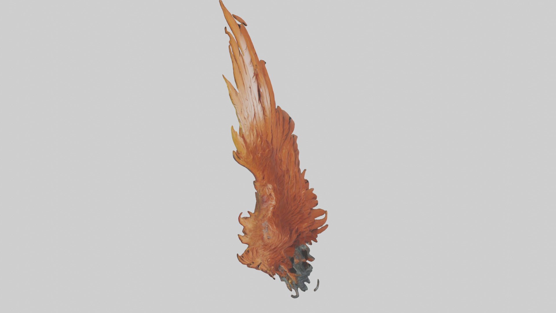 Phoenix Feather model Low-poly 3D model_18