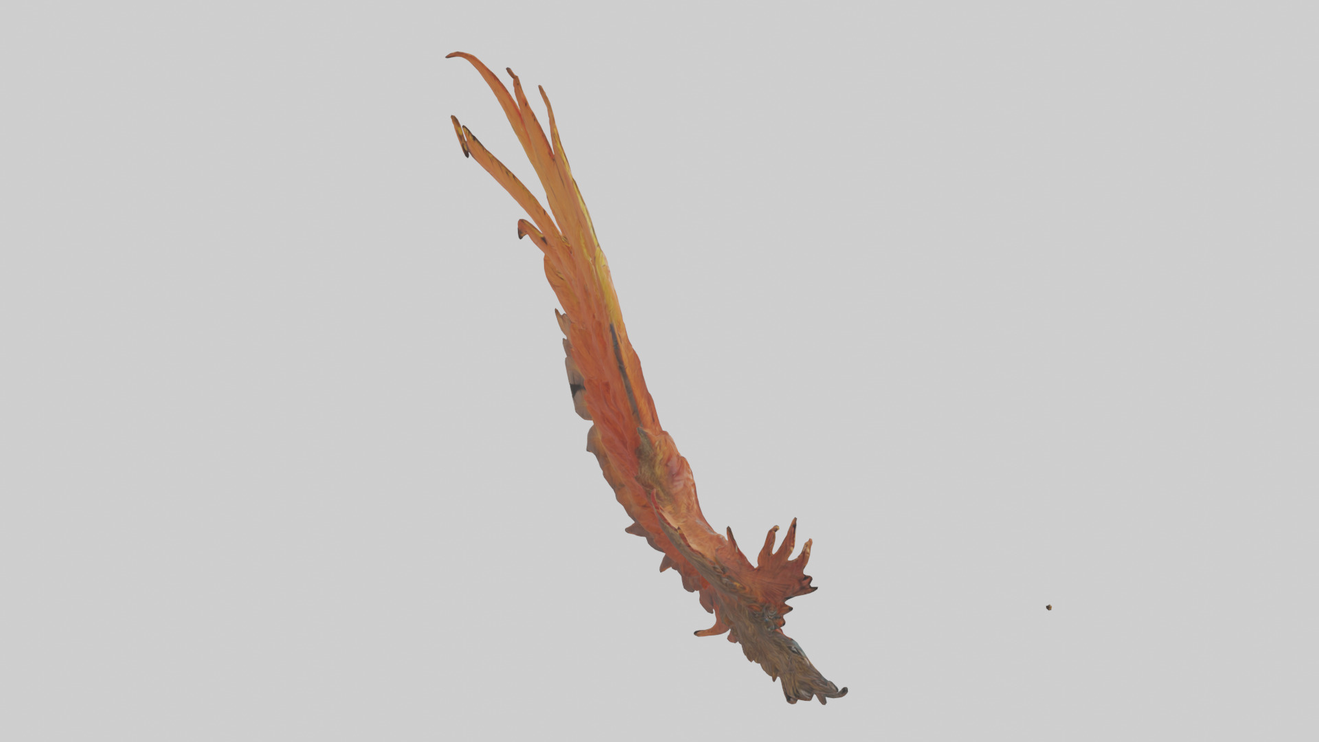Phoenix Feather model Low-poly 3D model_2