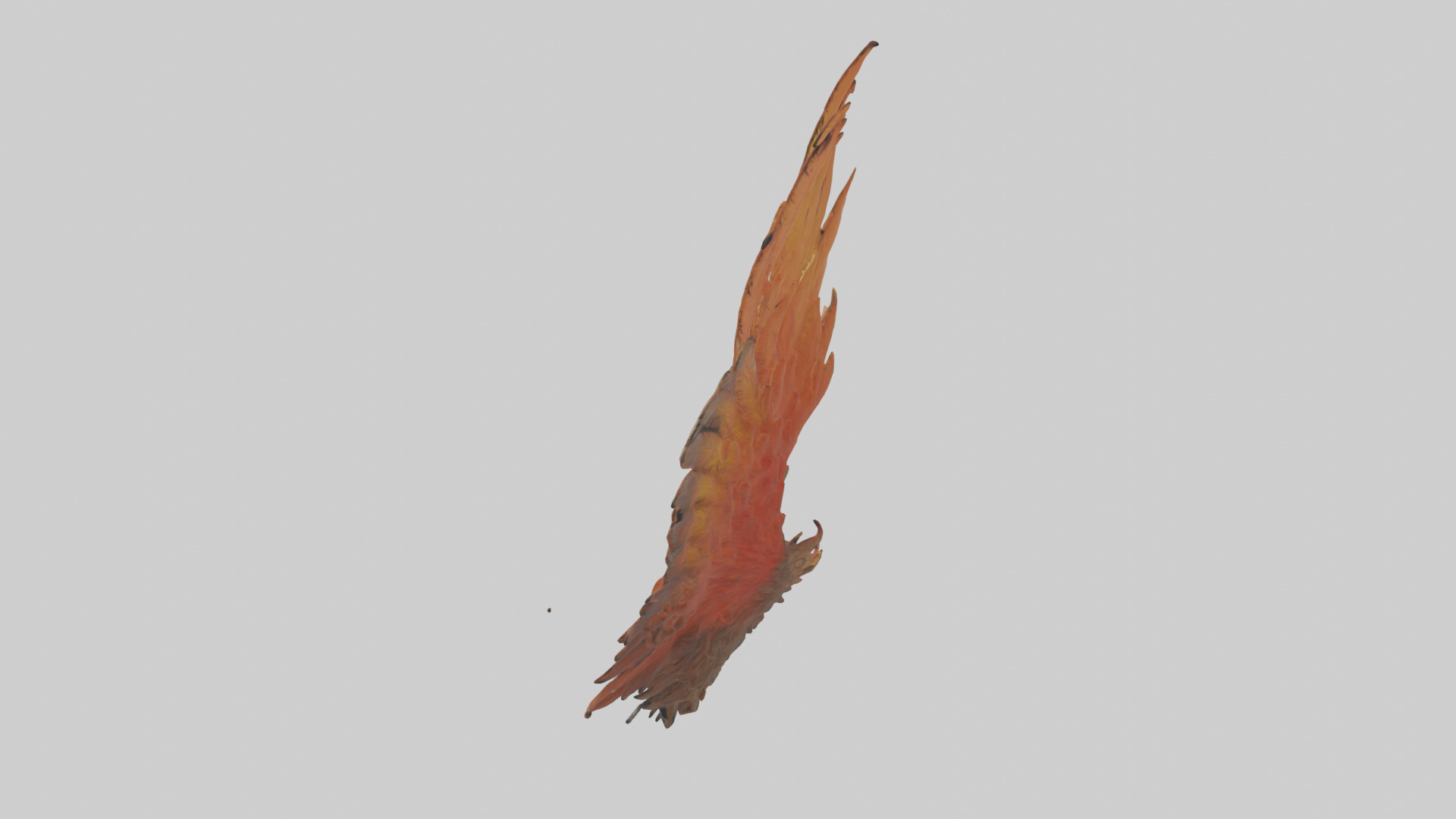 Phoenix Feather model Low-poly 3D model_12