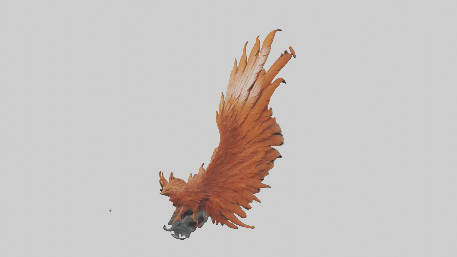 Phoenix Feather model Low-poly 3D model_9