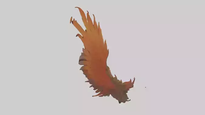 Phoenix Feather model Low-poly 3D model