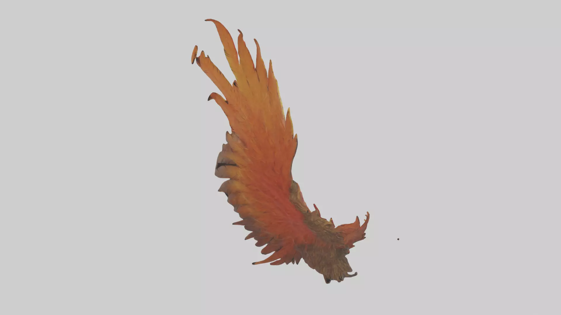 Phoenix Feather model Low-poly 3D model_0