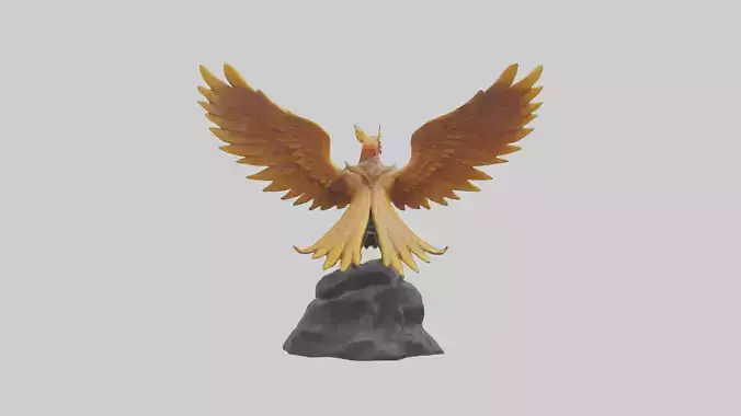 Phoenix Rider statue model