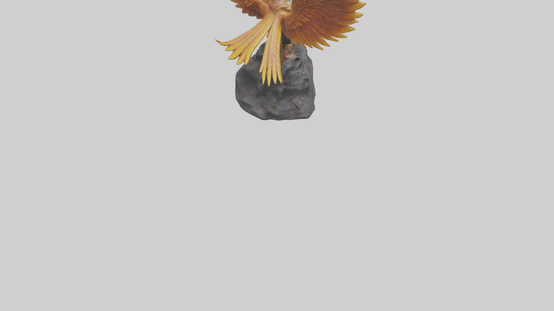 Phoenix Rider statue model Low-poly 3D model_4