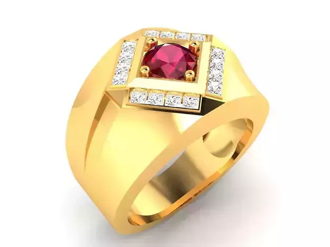 Mens  Ring  Render 3dm STL OBJ FBX Details