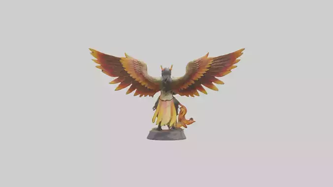 Phoenix Warrior statue model