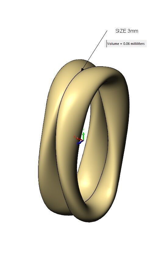 Mirrored oval wire simple twisted bail link 3D print model_18