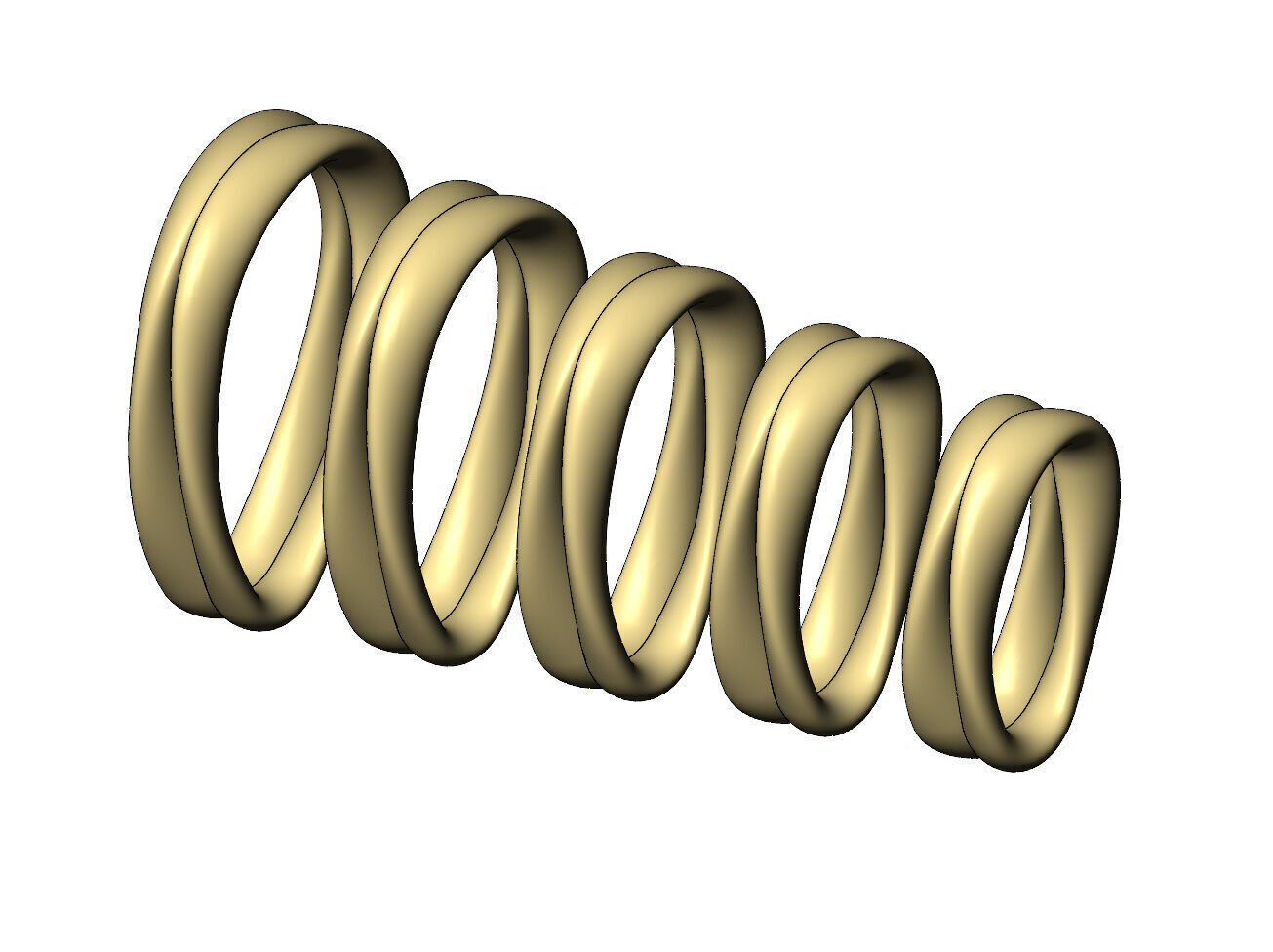 Mirrored oval wire simple twisted bail link 3D print model_5