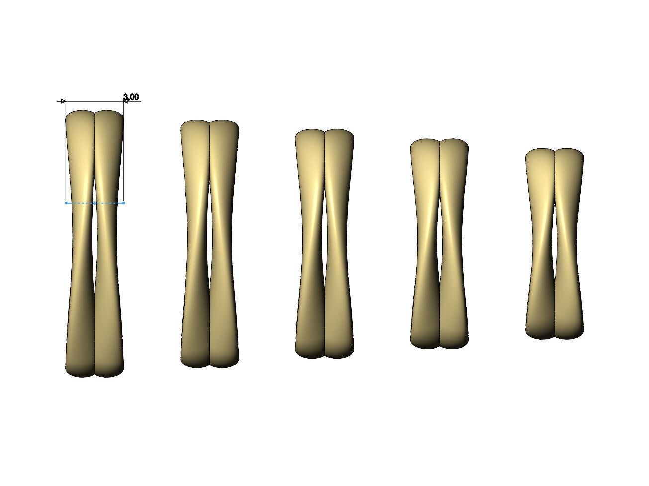 Mirrored oval wire simple twisted bail link 3D print model_7