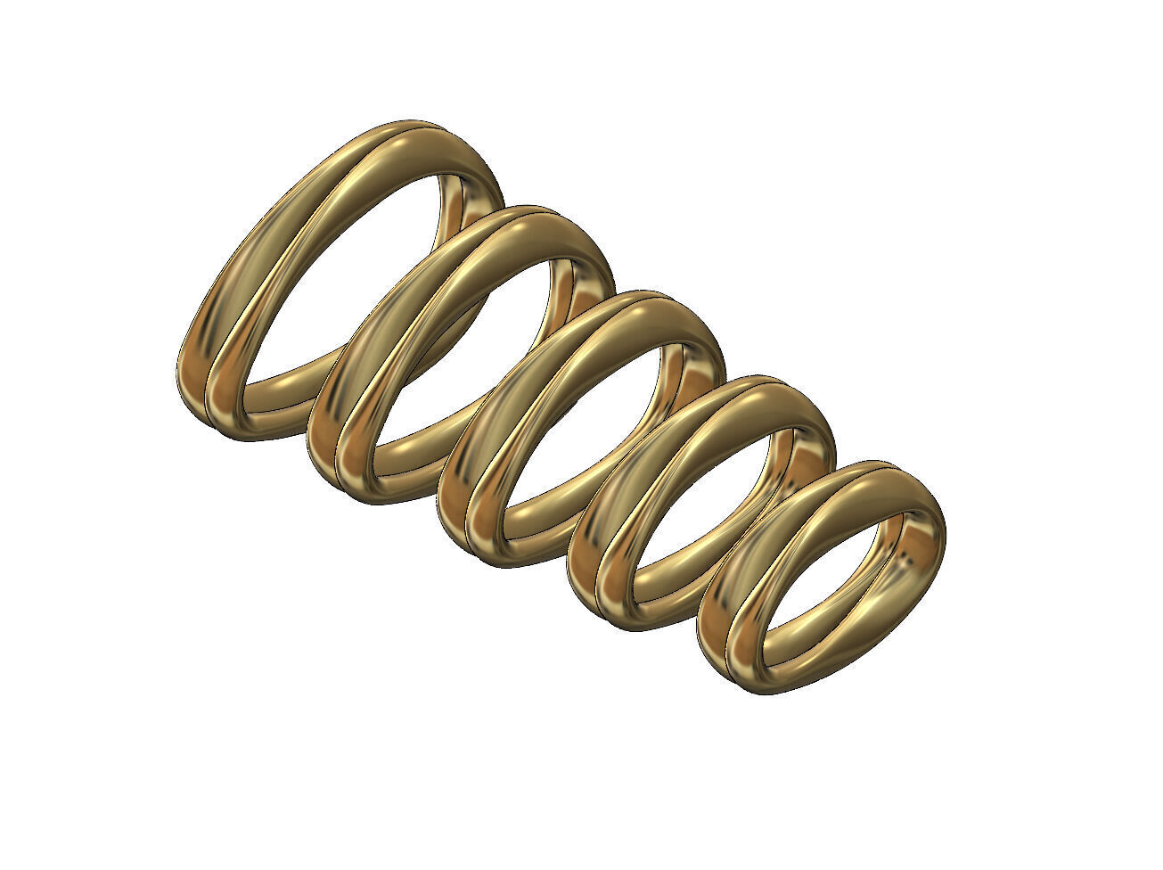 Mirrored oval wire simple twisted bail link 3D print model_2