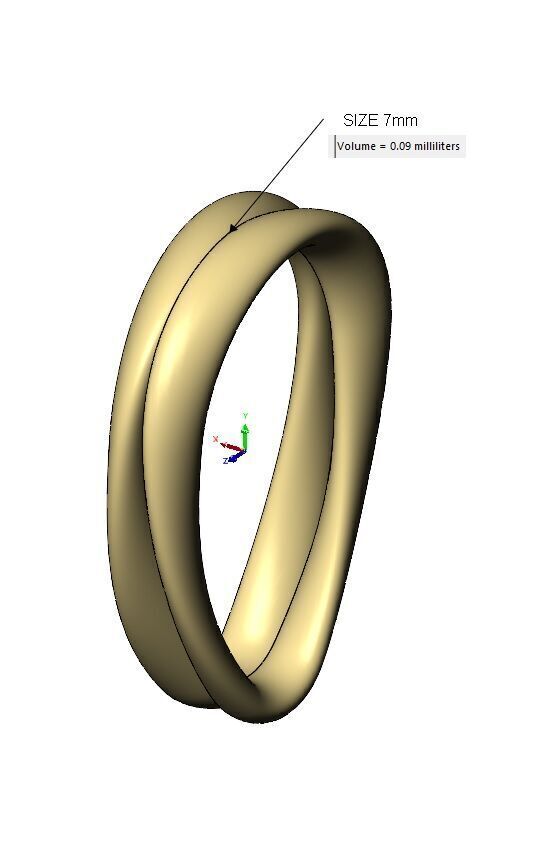 Mirrored oval wire simple twisted bail link 3D print model_13