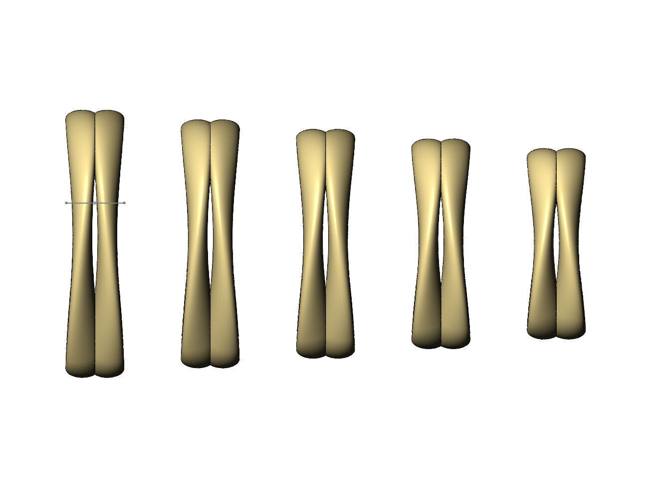 Mirrored oval wire simple twisted bail link 3D print model_6