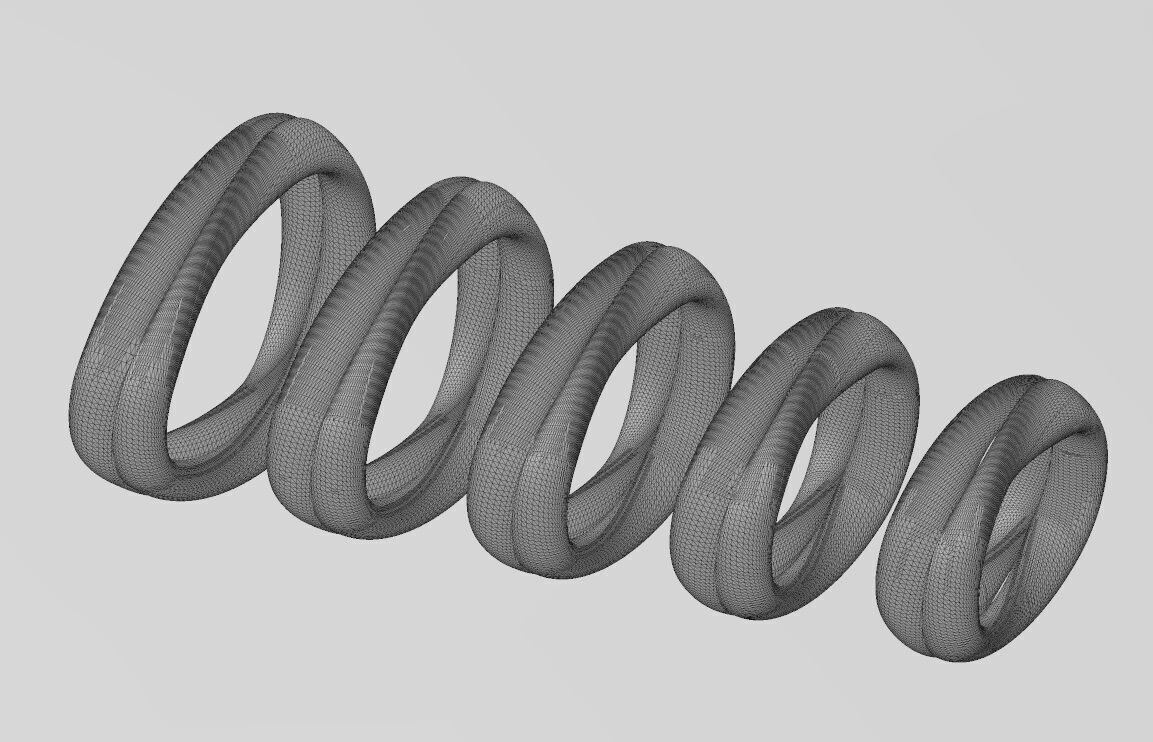 Mirrored oval wire simple twisted bail link 3D print model_16