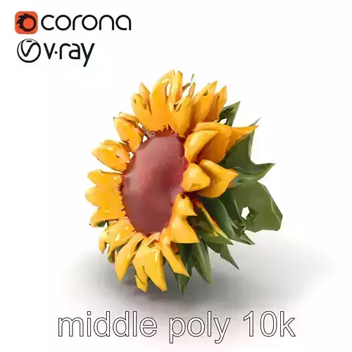 Unique Form Sunflower 3D Lifelike Model Pack
