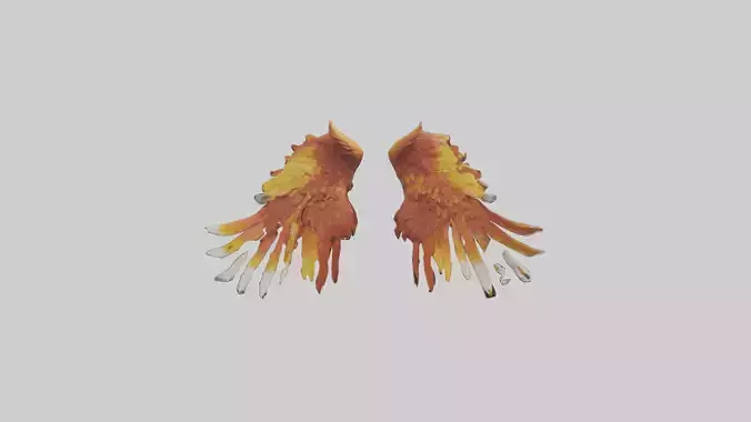 Phoenix Wings model Low-poly 3D model