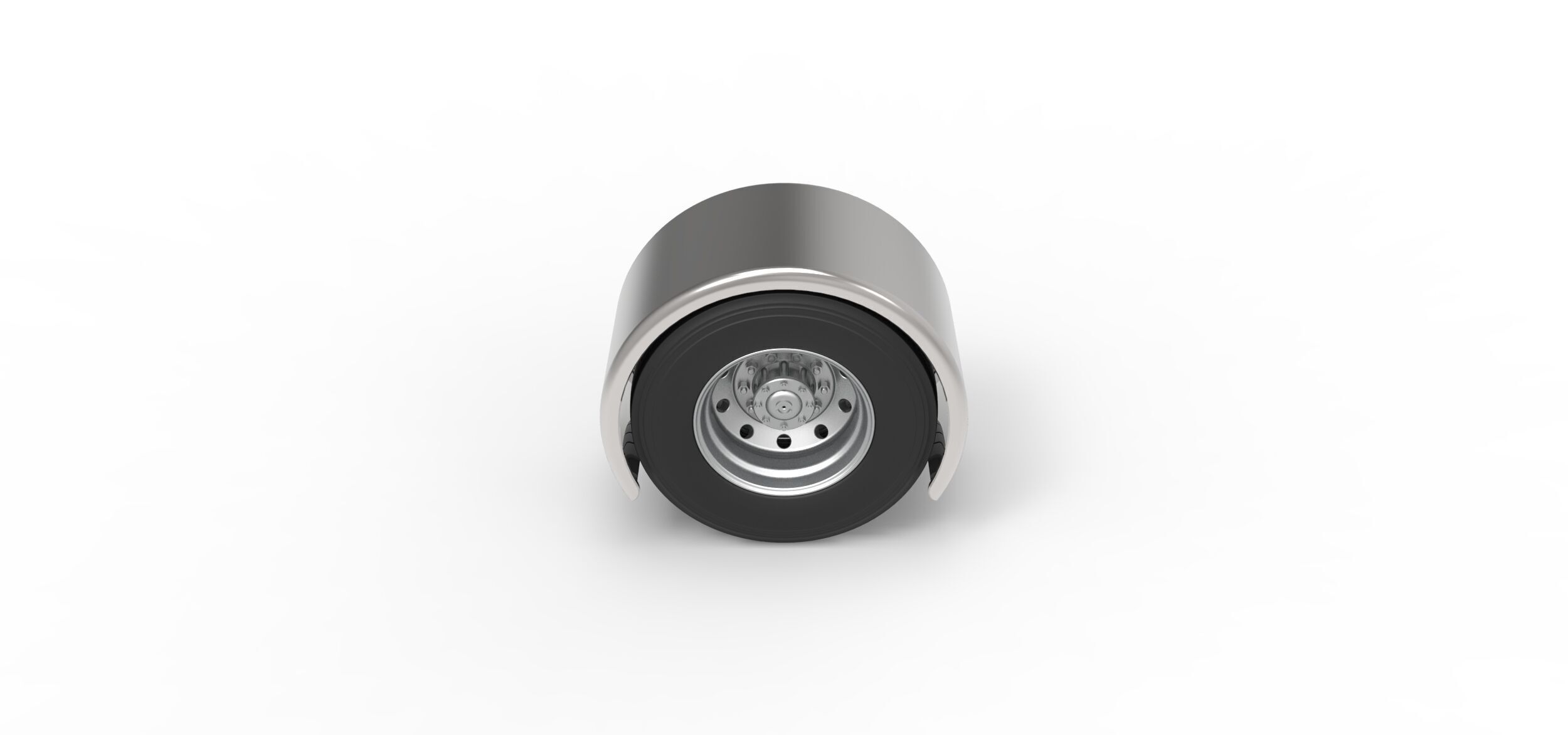 Semi truck Rear fenders Set 2 Scale 1 to 25 3D print model_37